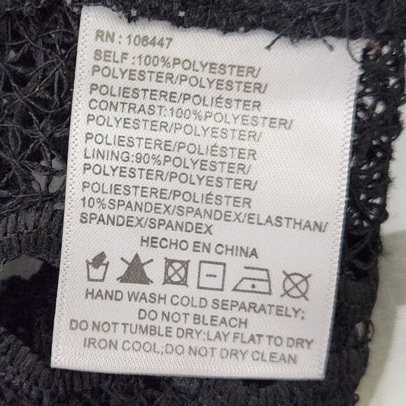 Anthropologie Maeve Auralis Black Sheer Lace Embellished Top Size S - Picture 7 of 7